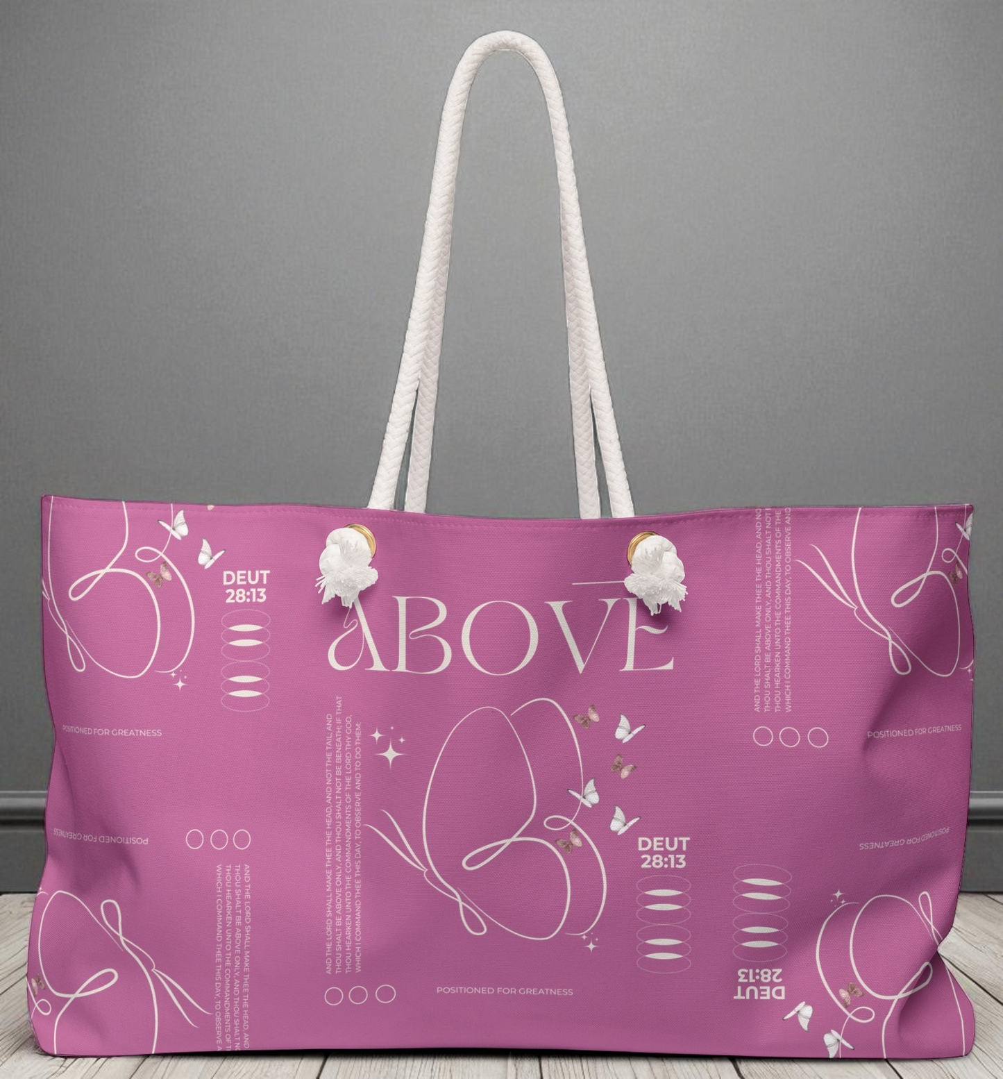 Walk Above Pink Tote