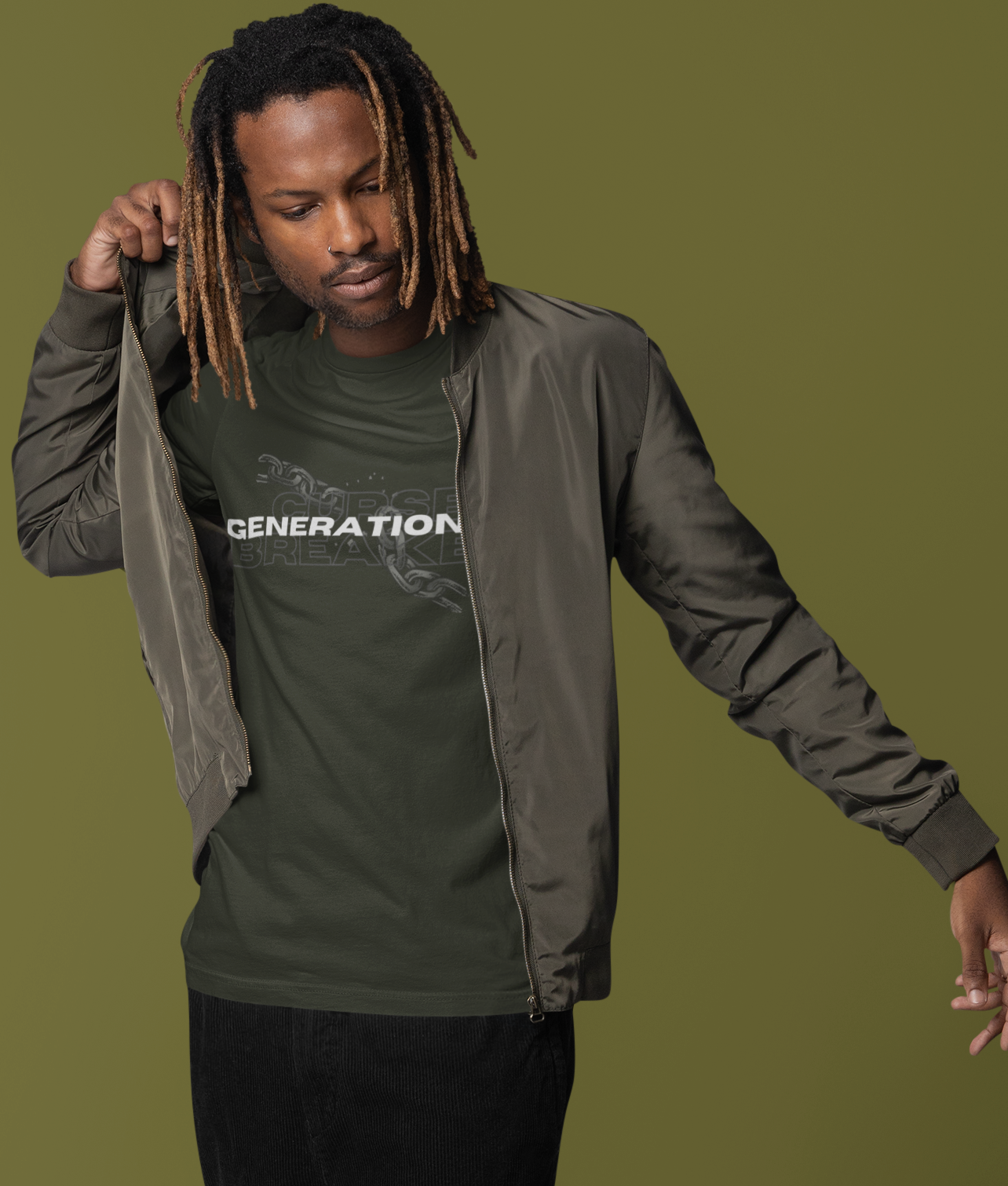 Generational Curse Breaker T-Shirt – Bold Christian Men’s Tee | Break the Chain, Faith-Based Graphic Shirt, Legacy Shifter Apparel