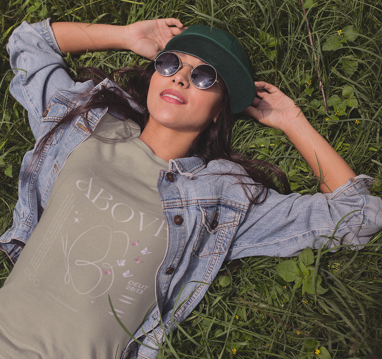 Vintage Inspirational Faith-Inspired Butterfly Design Tee,  Shirt for Women, Christian Gift, Prayer Group Apparel, Ministry Leader Top