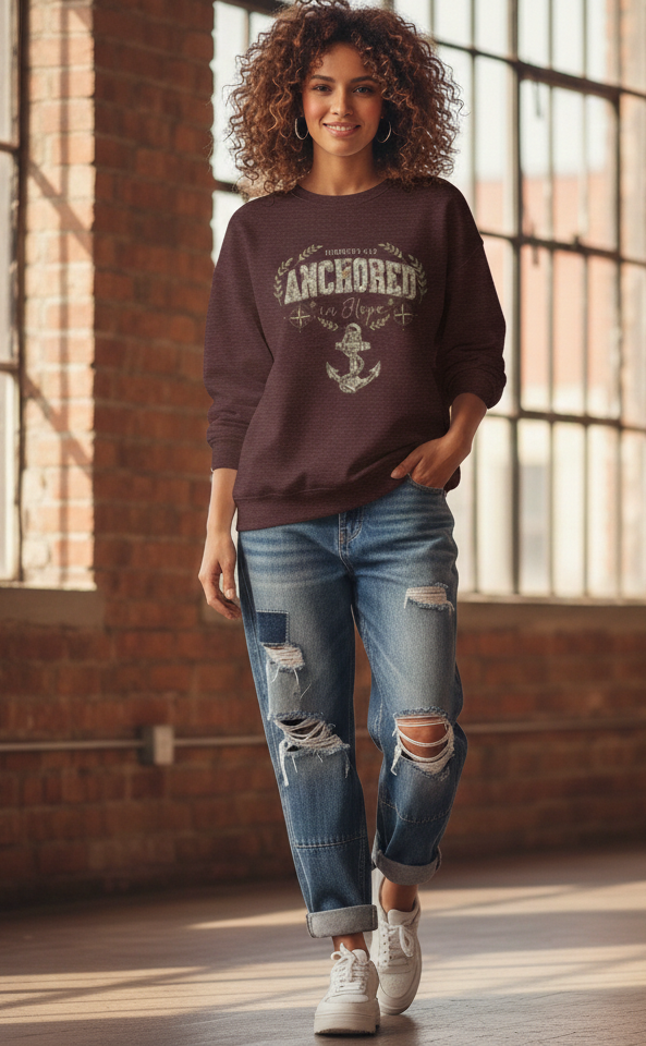 Anchored in Hope™ Sweatshirt | Faith That Holds You Steady