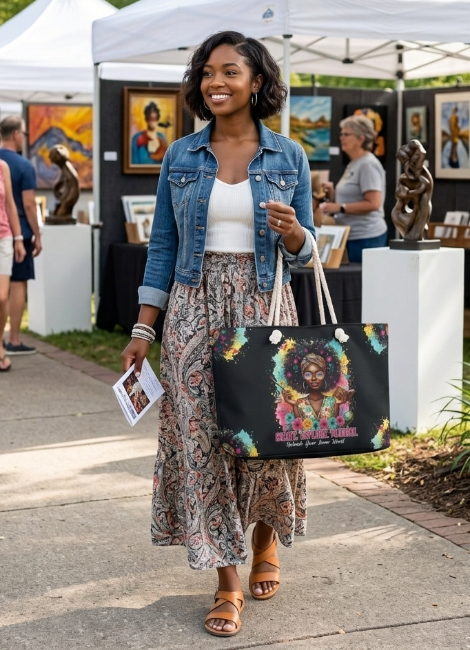 Create. Explore. Flourish. Weekender Tote Bag