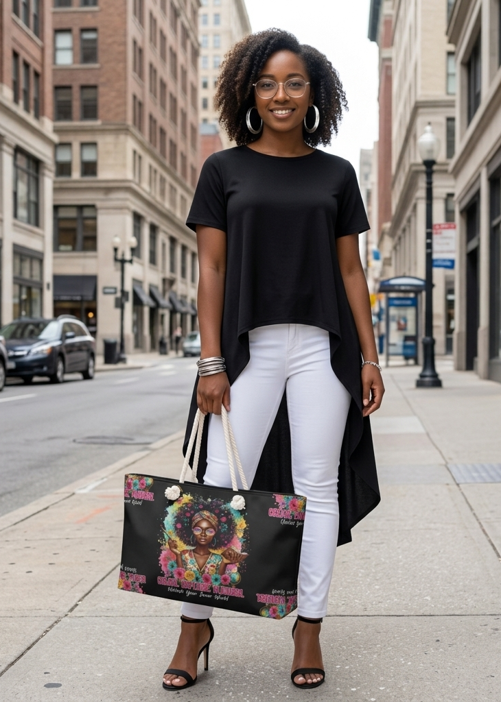 Create. Explore. Flourish. Weekender Tote Bag