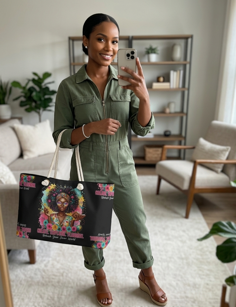 Create. Explore. Flourish. Weekender Tote Bag